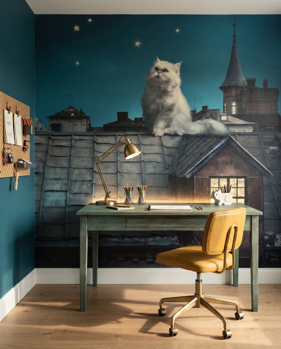 Rooftop Cat at Night — interior 4
