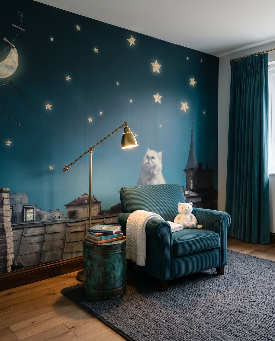 Rooftop Cat at Night — interior 6