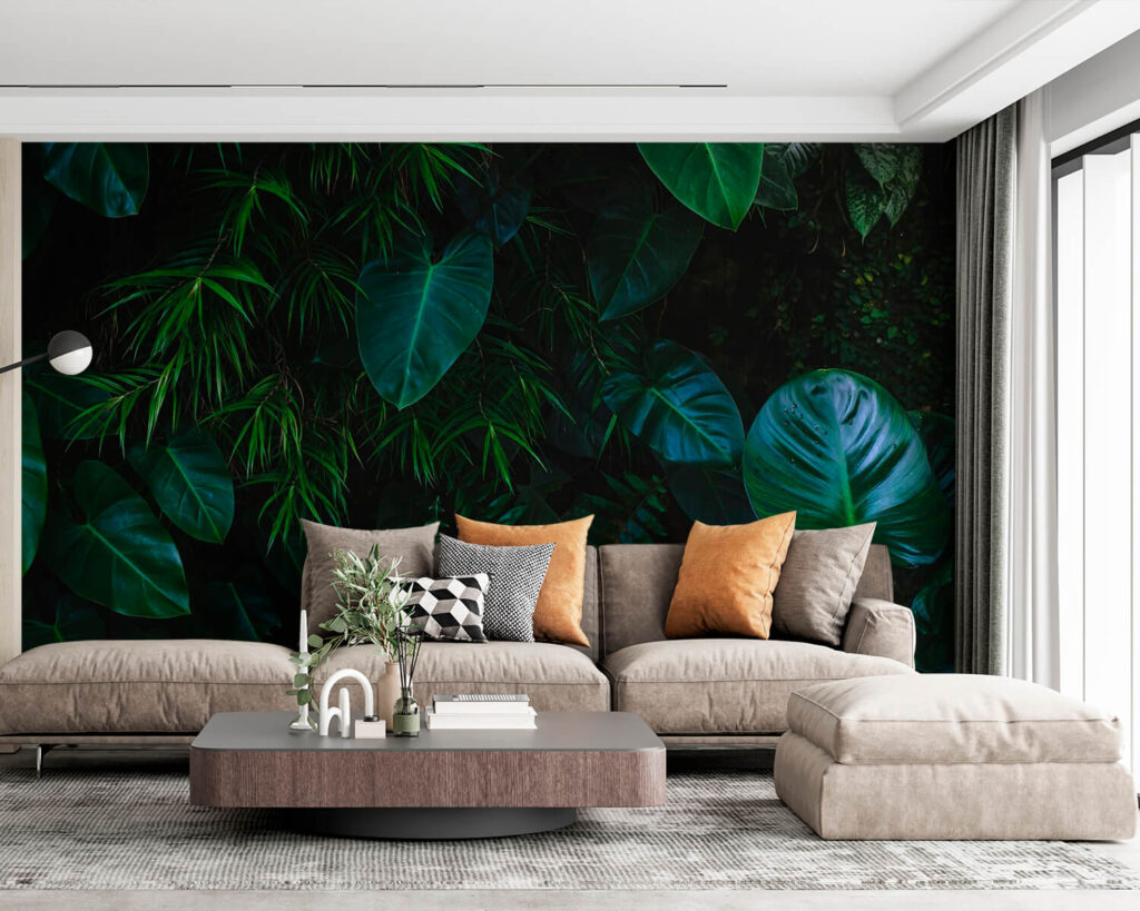 Leaves in deep green — interior 1