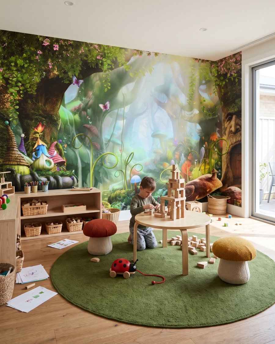 Mushroom Village in an interior