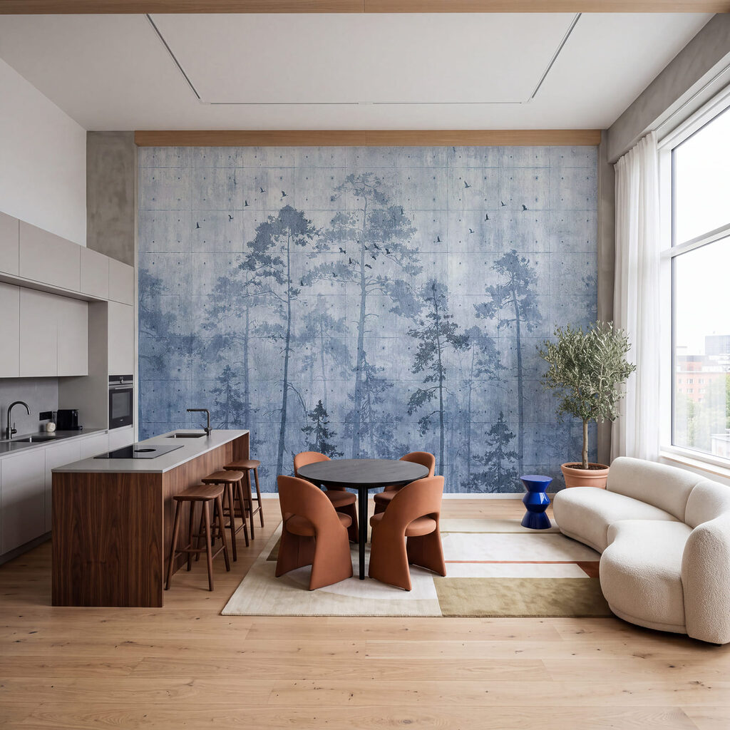 Pines on Plaster in an interior