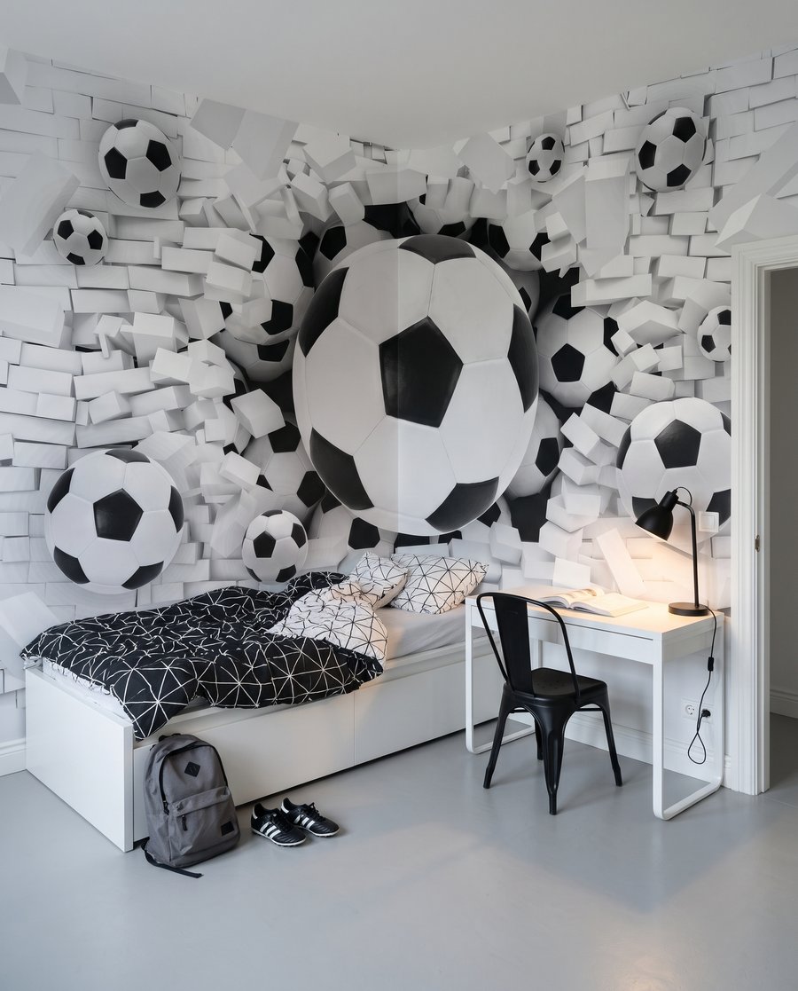 Football Through the Wall — interior 3
