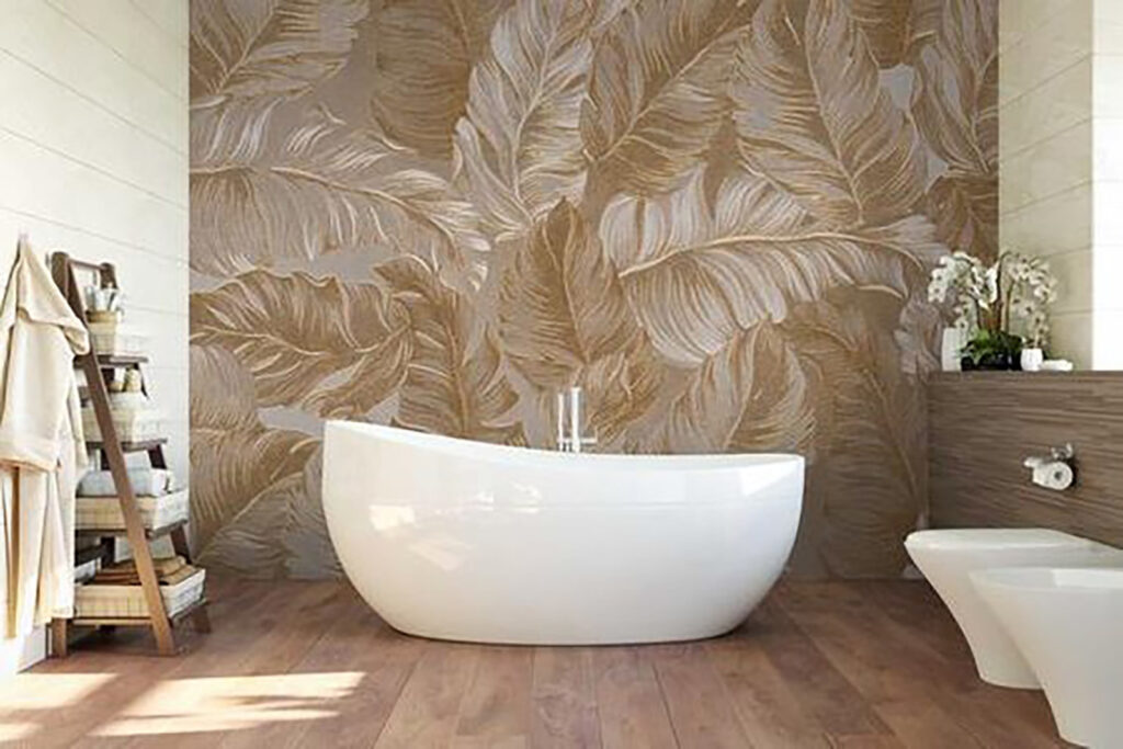 Tropical Leaf Weave in an interior