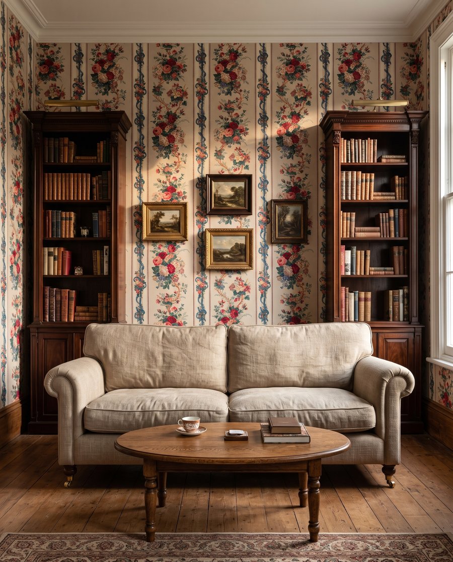 Vintage Rose Stripes — interior 4