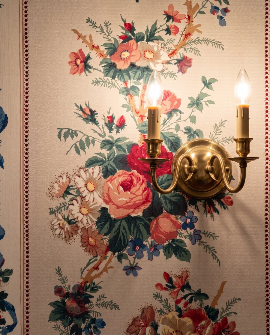 Vintage Rose Stripes — detail