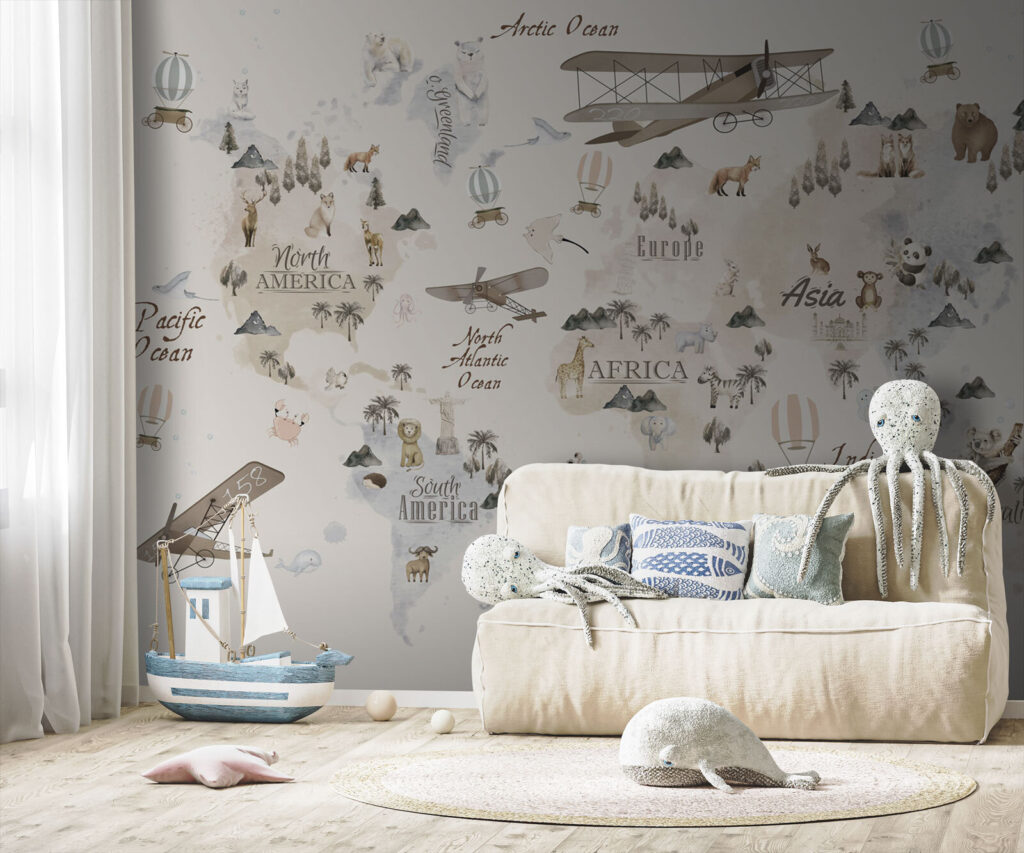 Animal map with aeroplanes — interior 4
