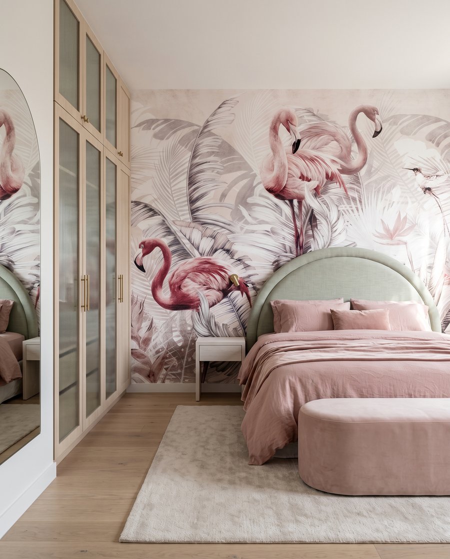 Flamingo Fronds in an interior