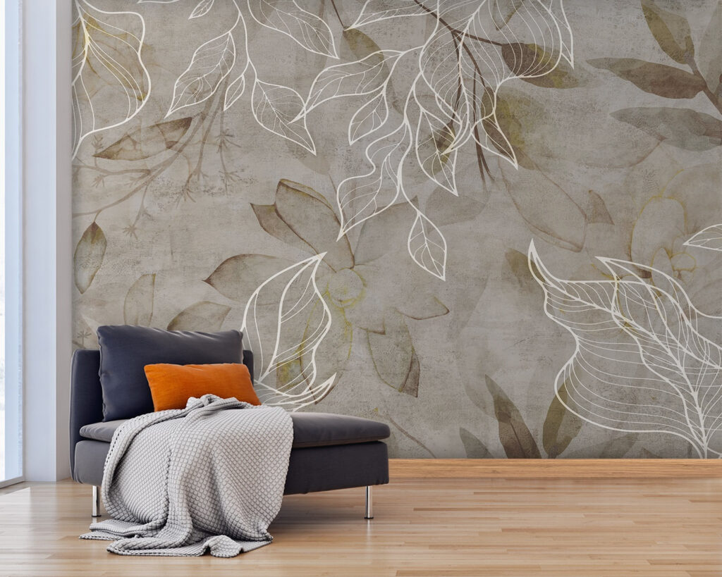 White leaf outlines — interior 3
