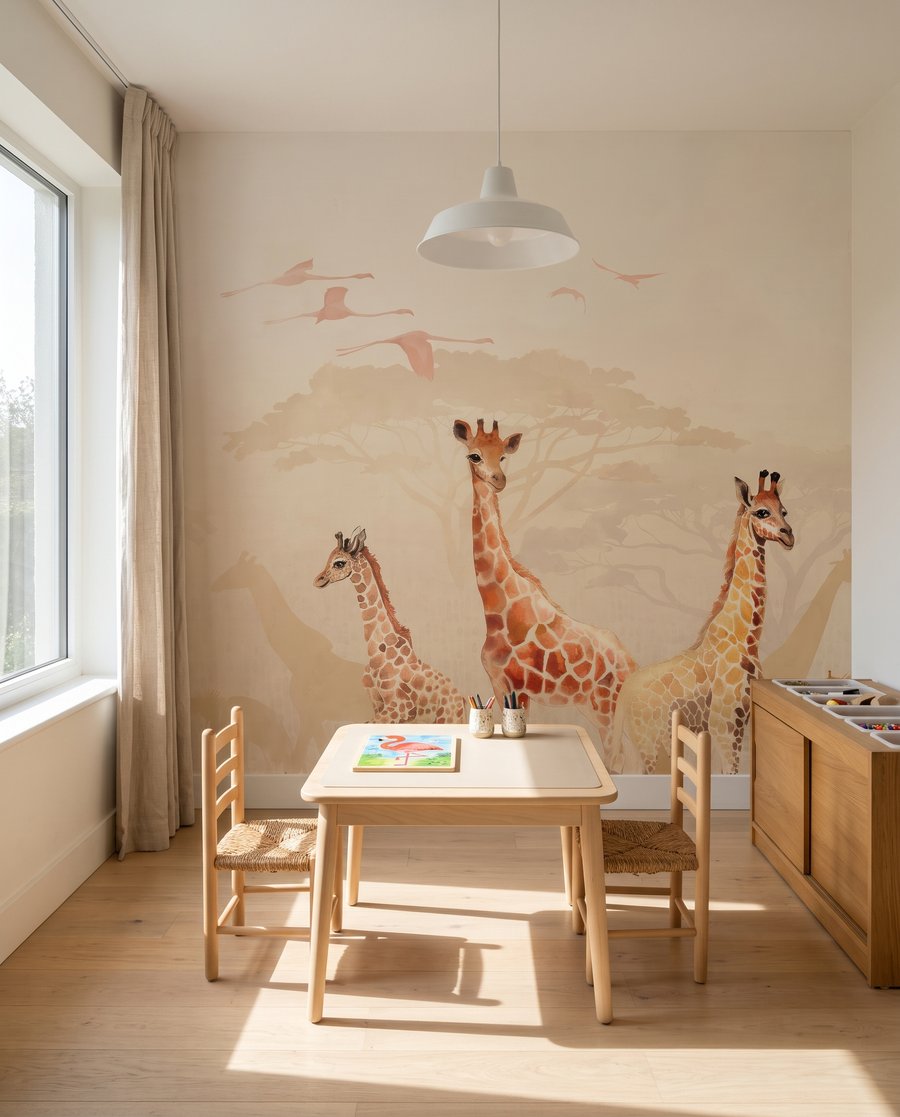 Giraffes at Daybreak — interior 3