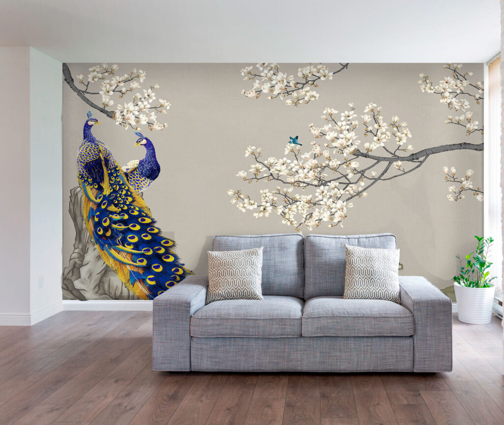 Peacock Blossom Tree in an interior