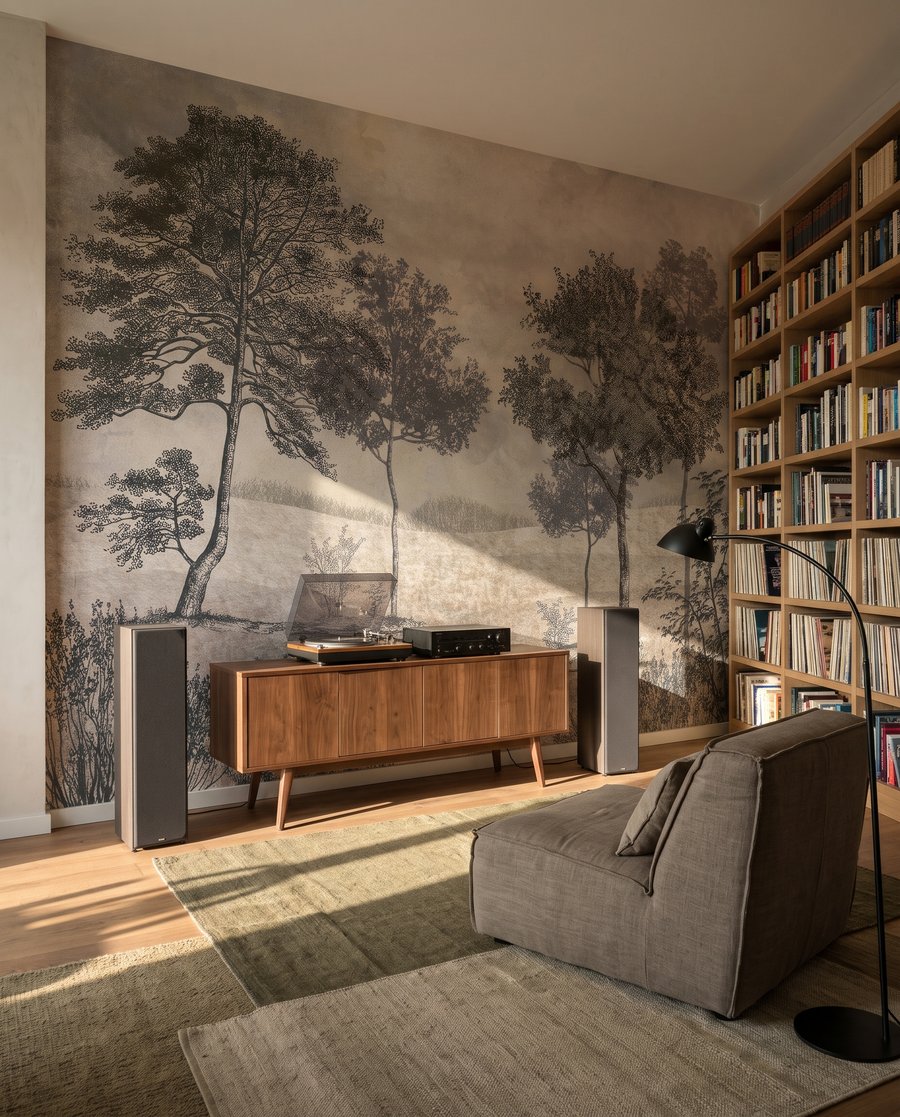 Open Woodland Etching — interior 6