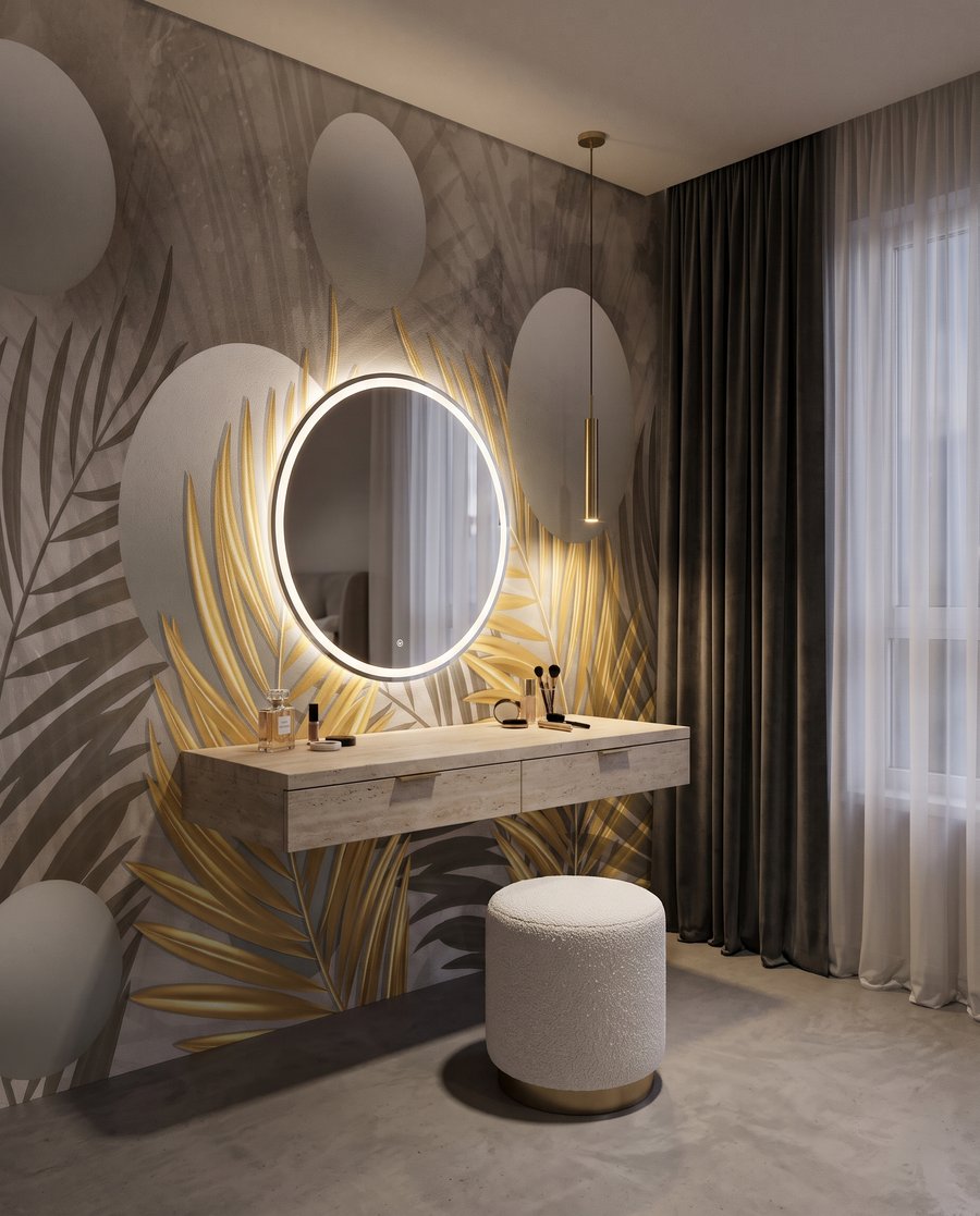 Palms and Spheres in an interior