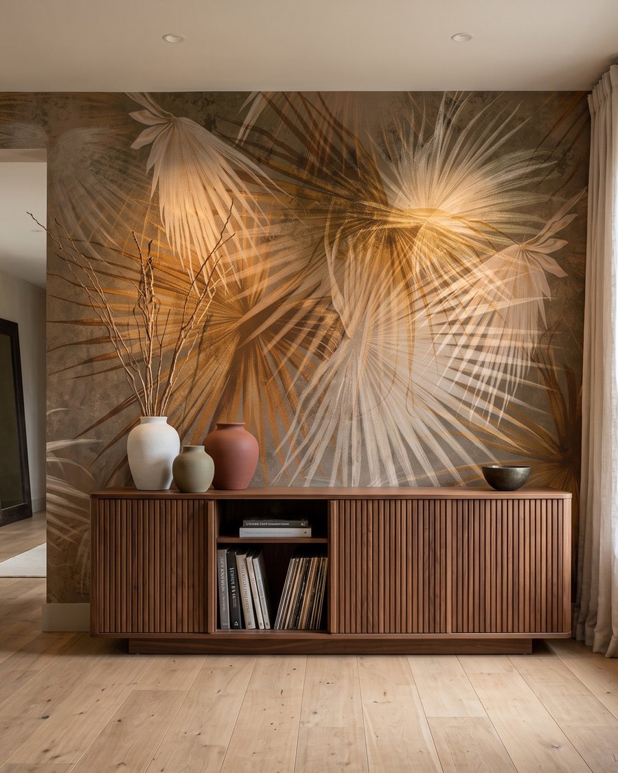 Palm Texture in an interior