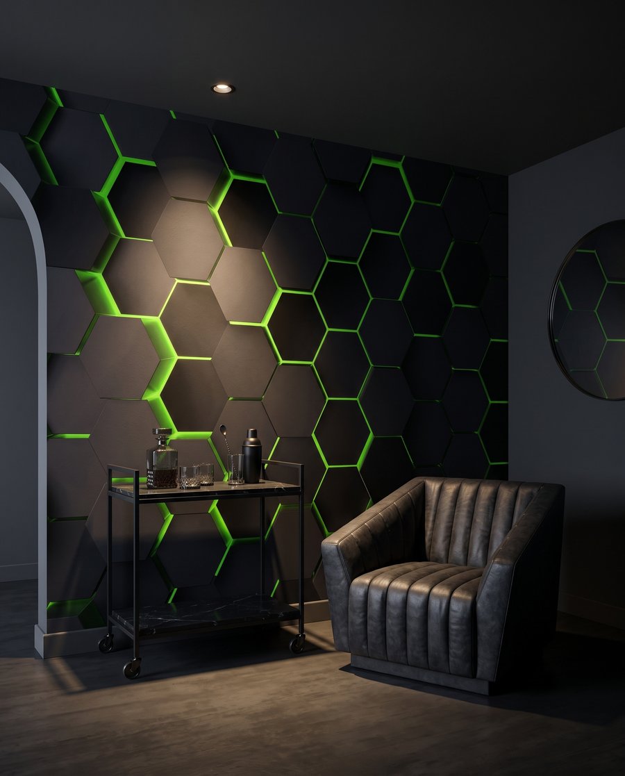 Electric Hexagons — interior 6