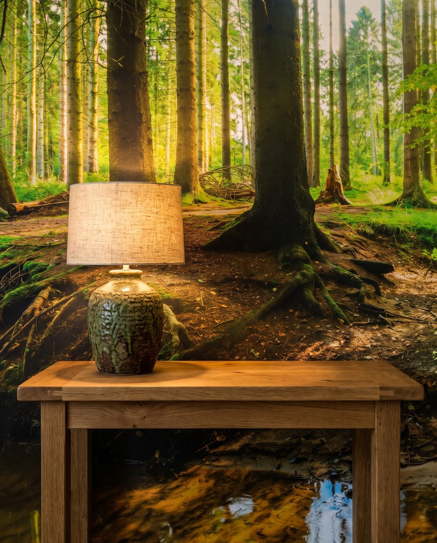 Sunlit Woodland Stream — detail