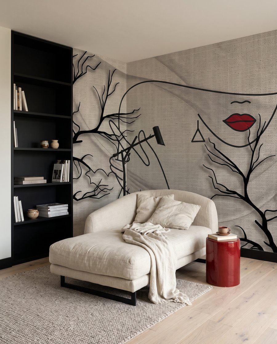Muse Beneath the Brim in an interior