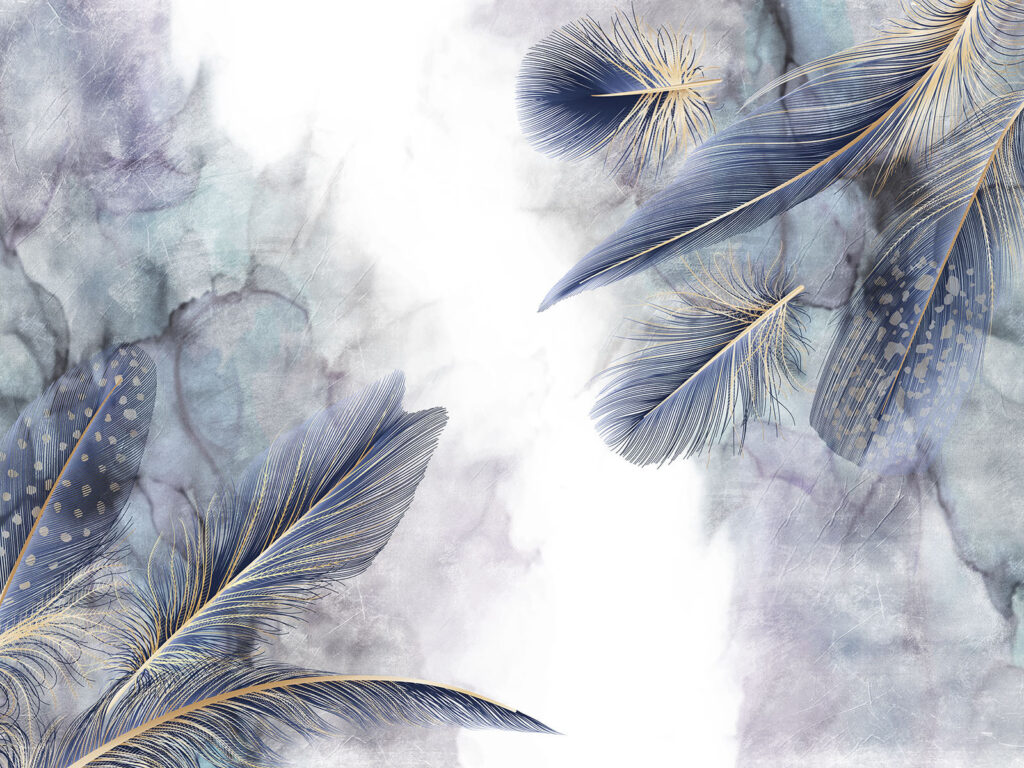 Feathers in Watercolour — full design