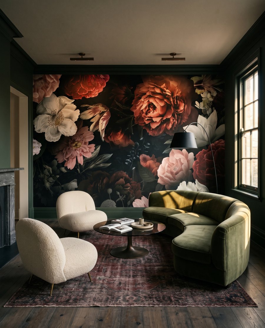 Roses in Shadow in an interior