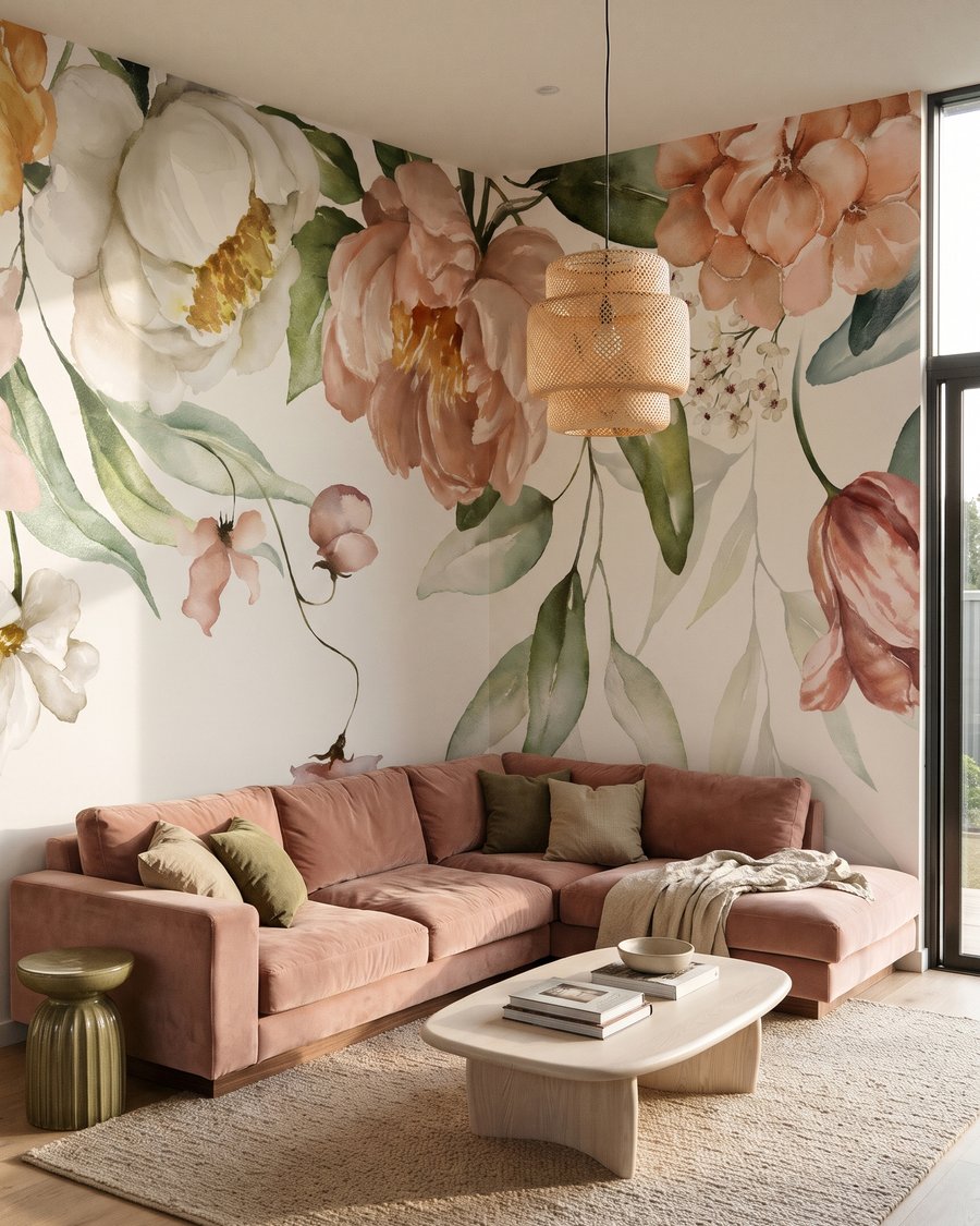 Hanging Flower Bouquet in an interior