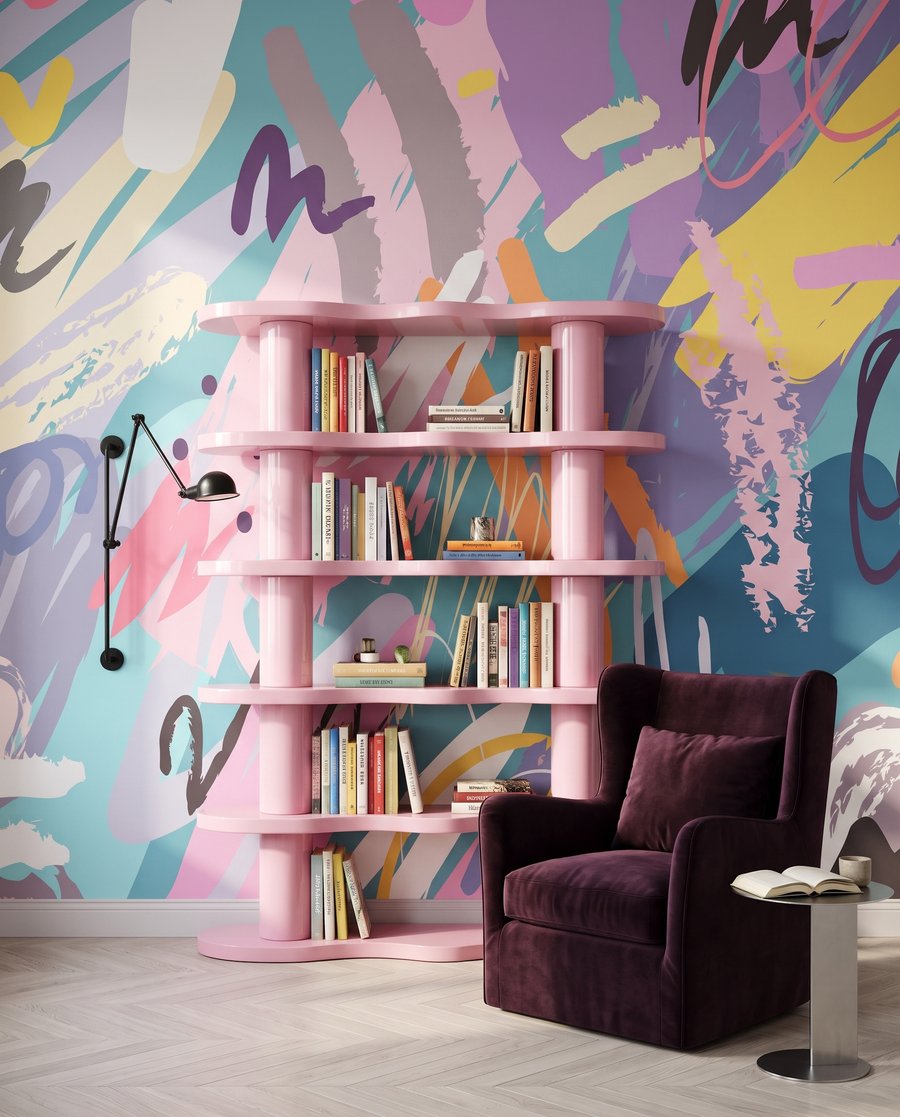 Colour Scribbles in an interior
