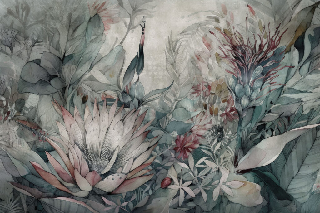 Wild Garden Watercolour — full design