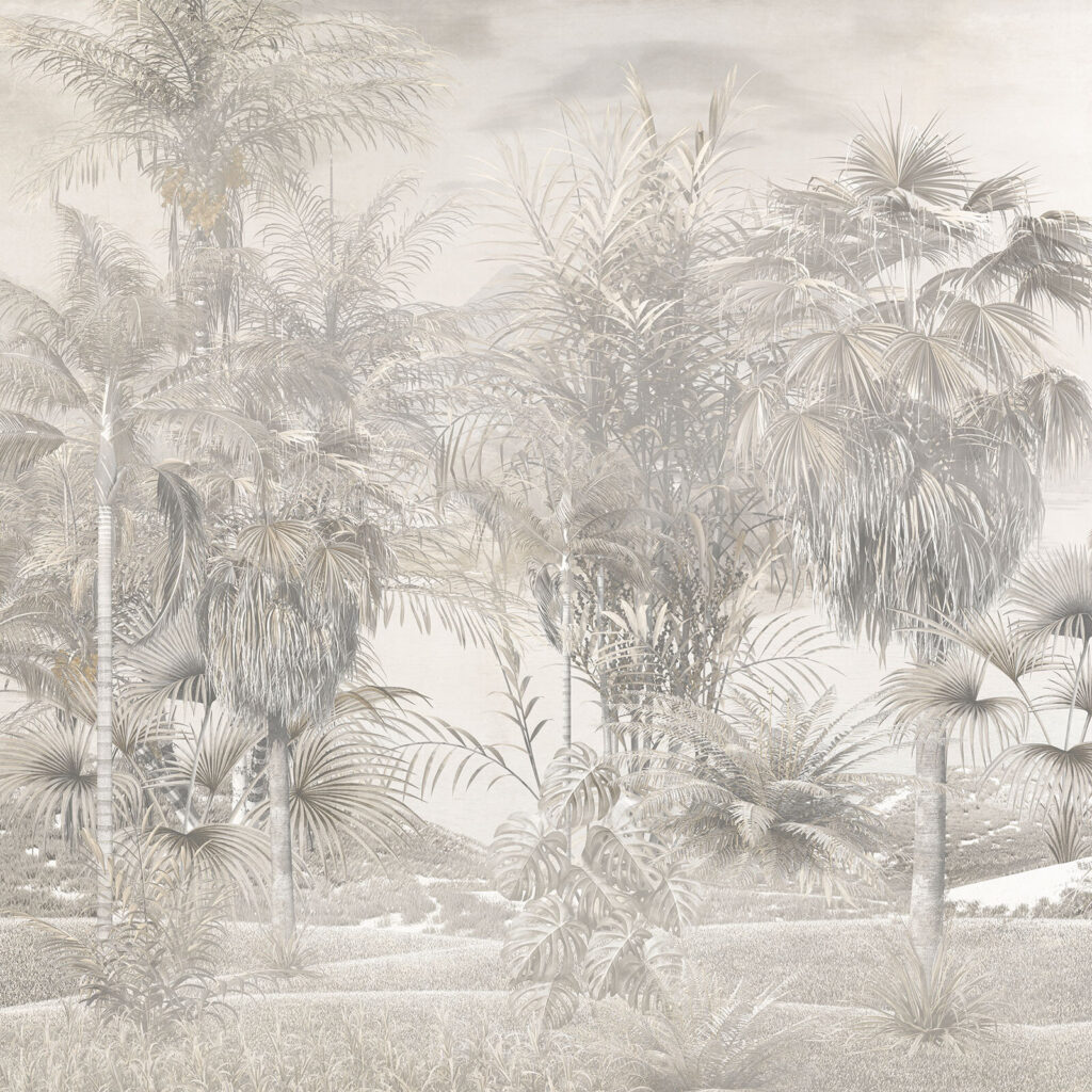 Palm Garden Etching — full design