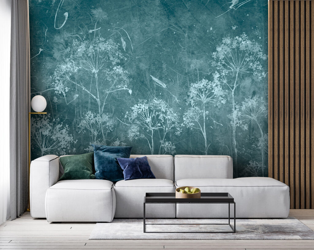 White wildflowers in mist — interior 1