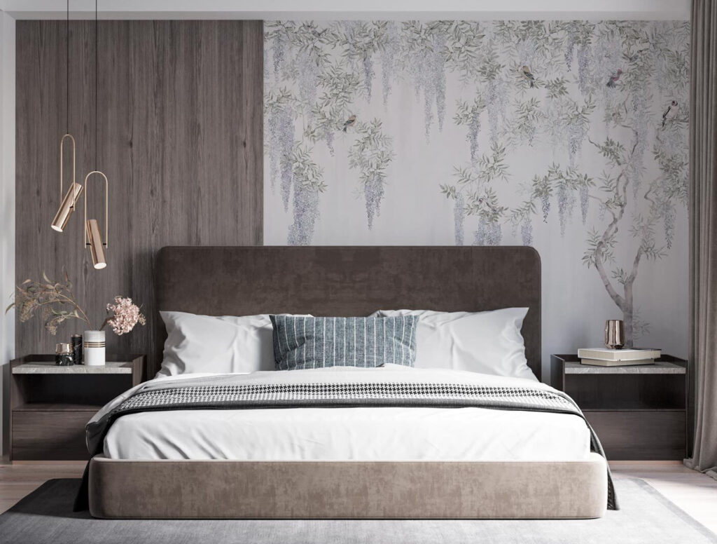 Wisteria Birdsong in an interior