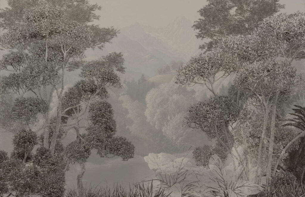 Woodland Engraving — full design