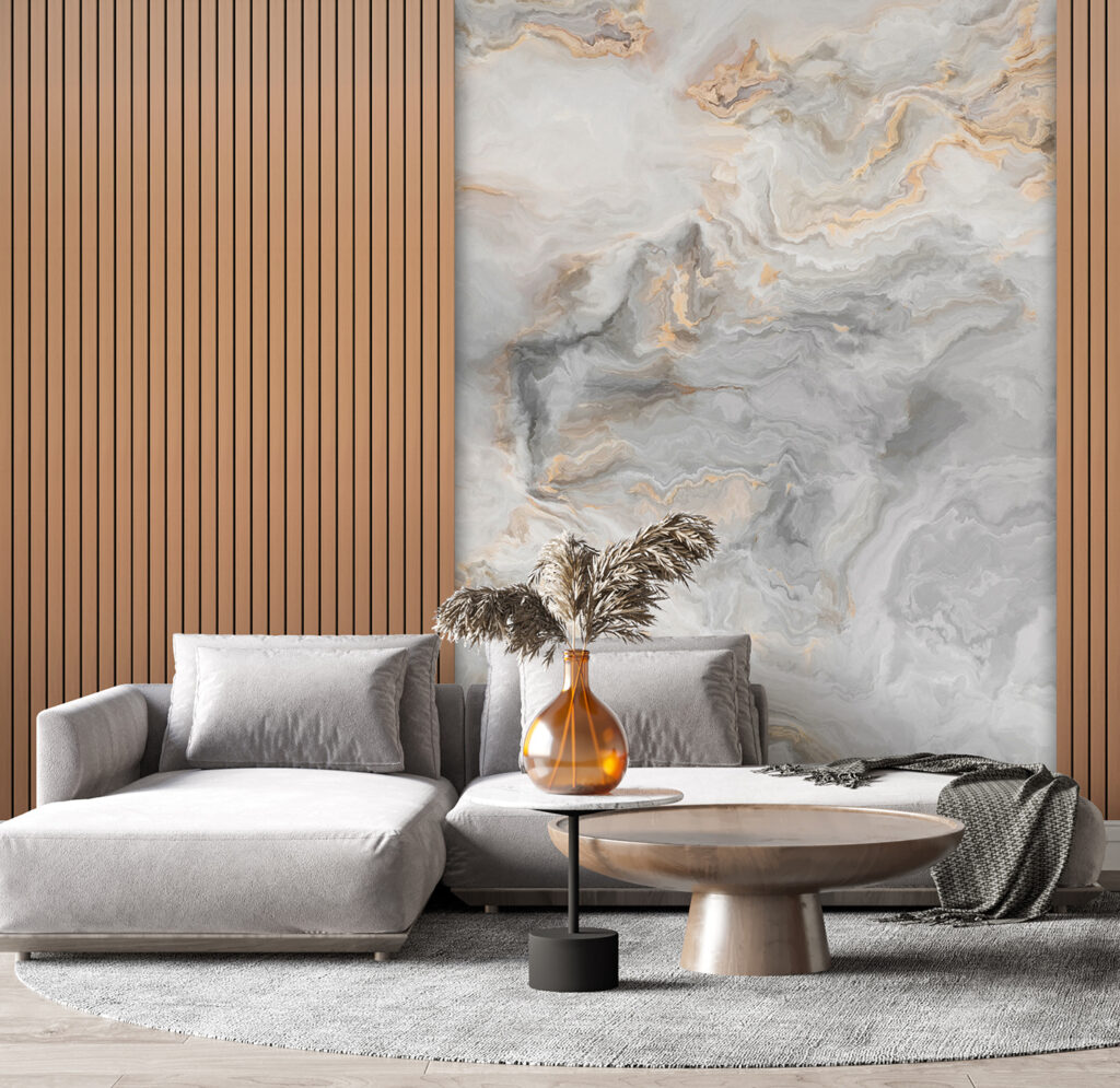 Marble and Timber in an interior