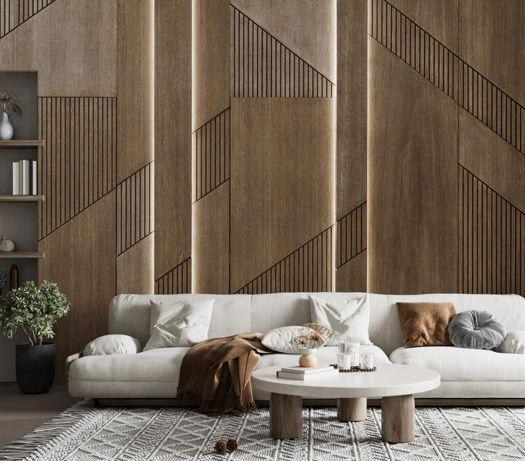 Wooden Rhythm in an interior