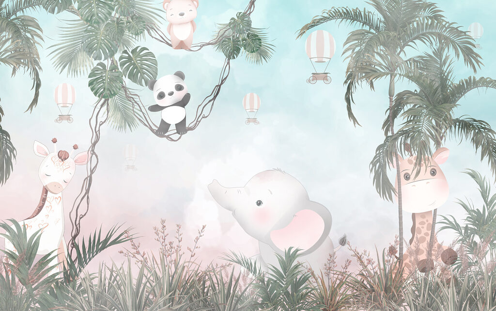 Jungle Balloon Party — full design