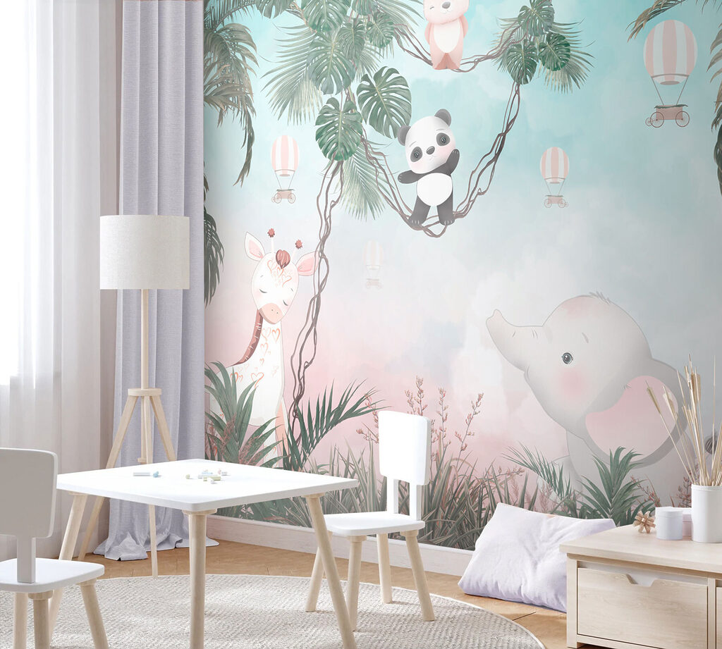 Jungle Balloon Party in an interior