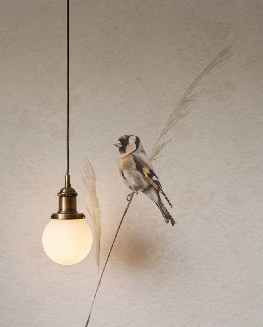 Birds Among Grasses — detail