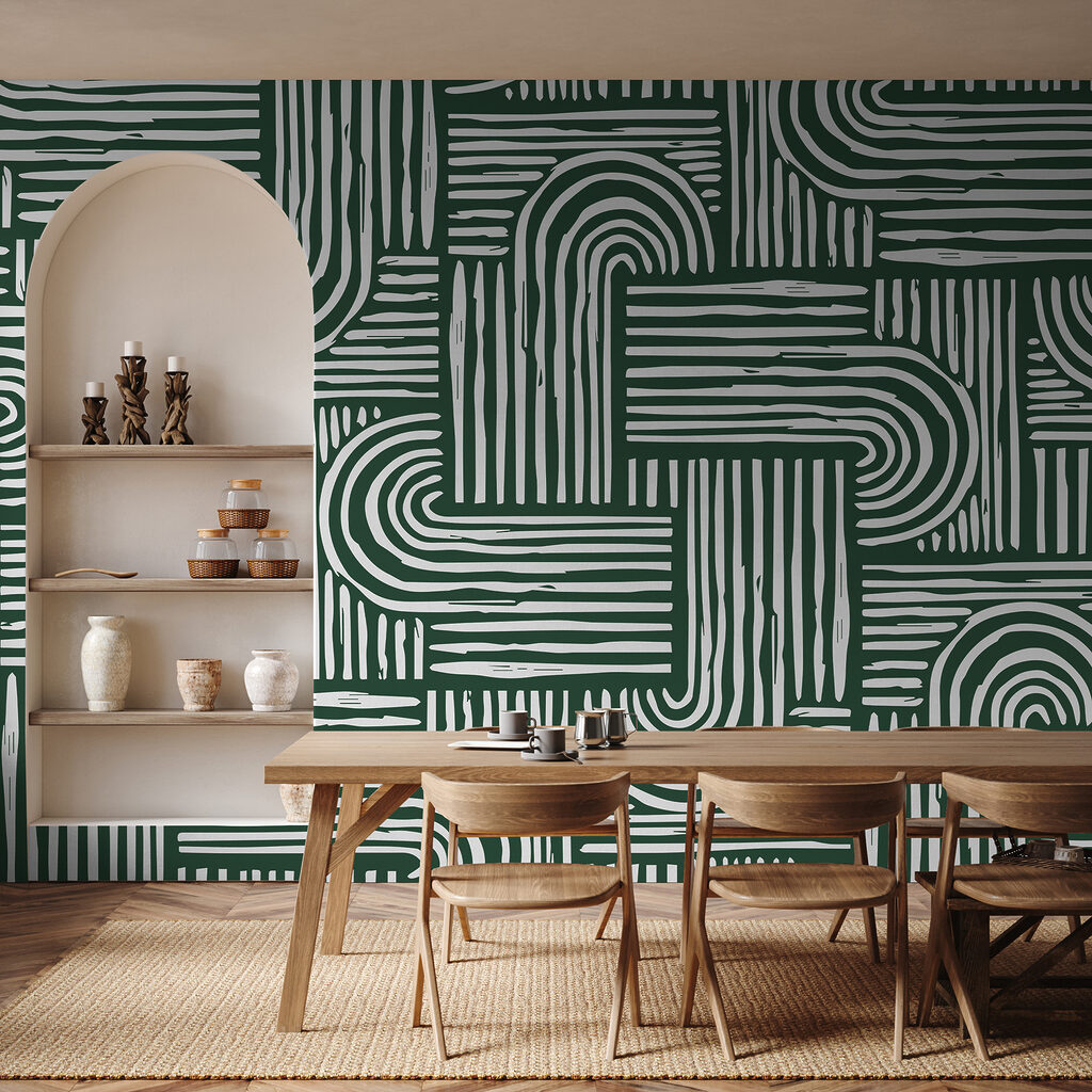Fine curved lines — interior 1