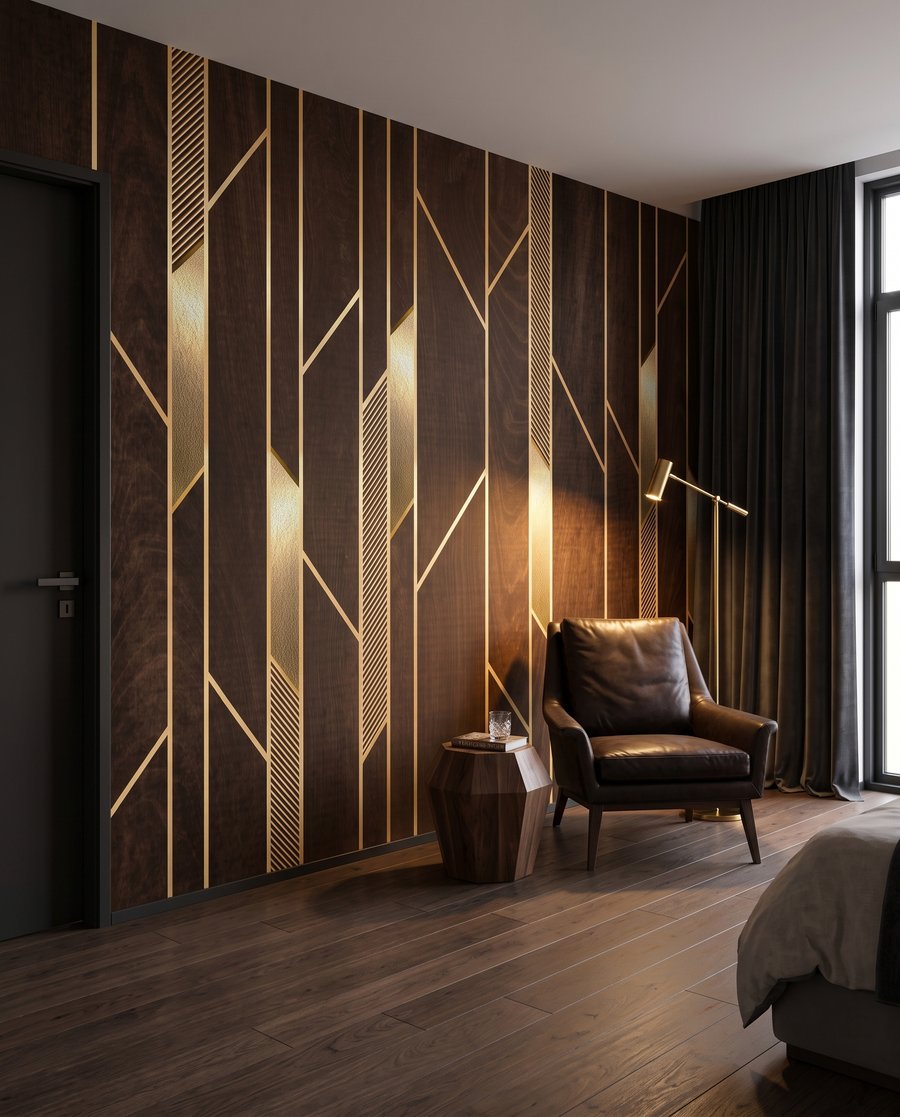 Timber and Gold in an interior