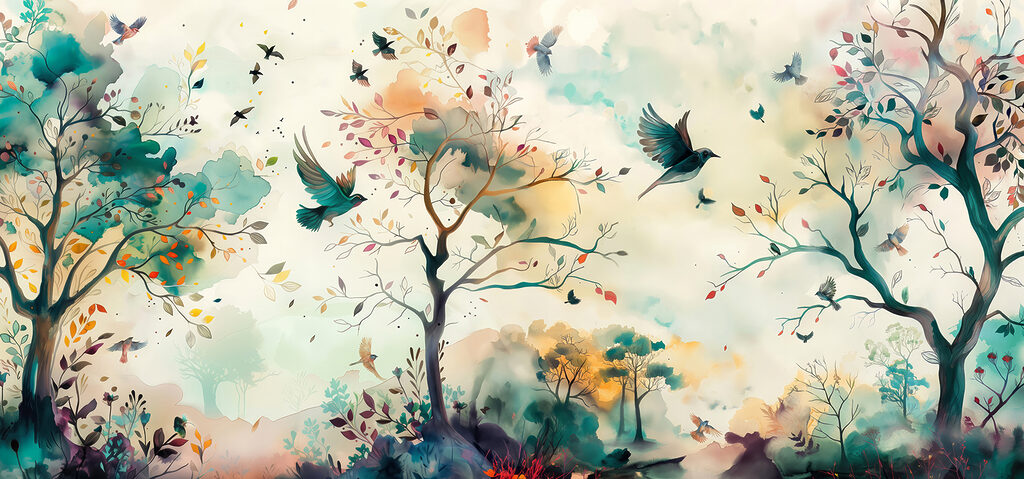 Birdsong Branches — full design