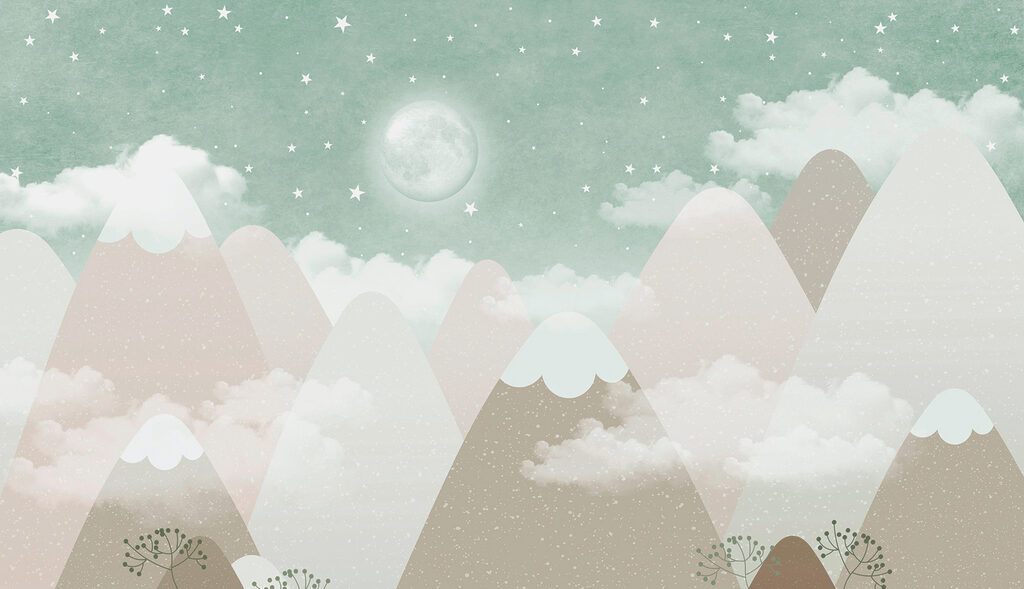 Moon Above Little Mountains — full design