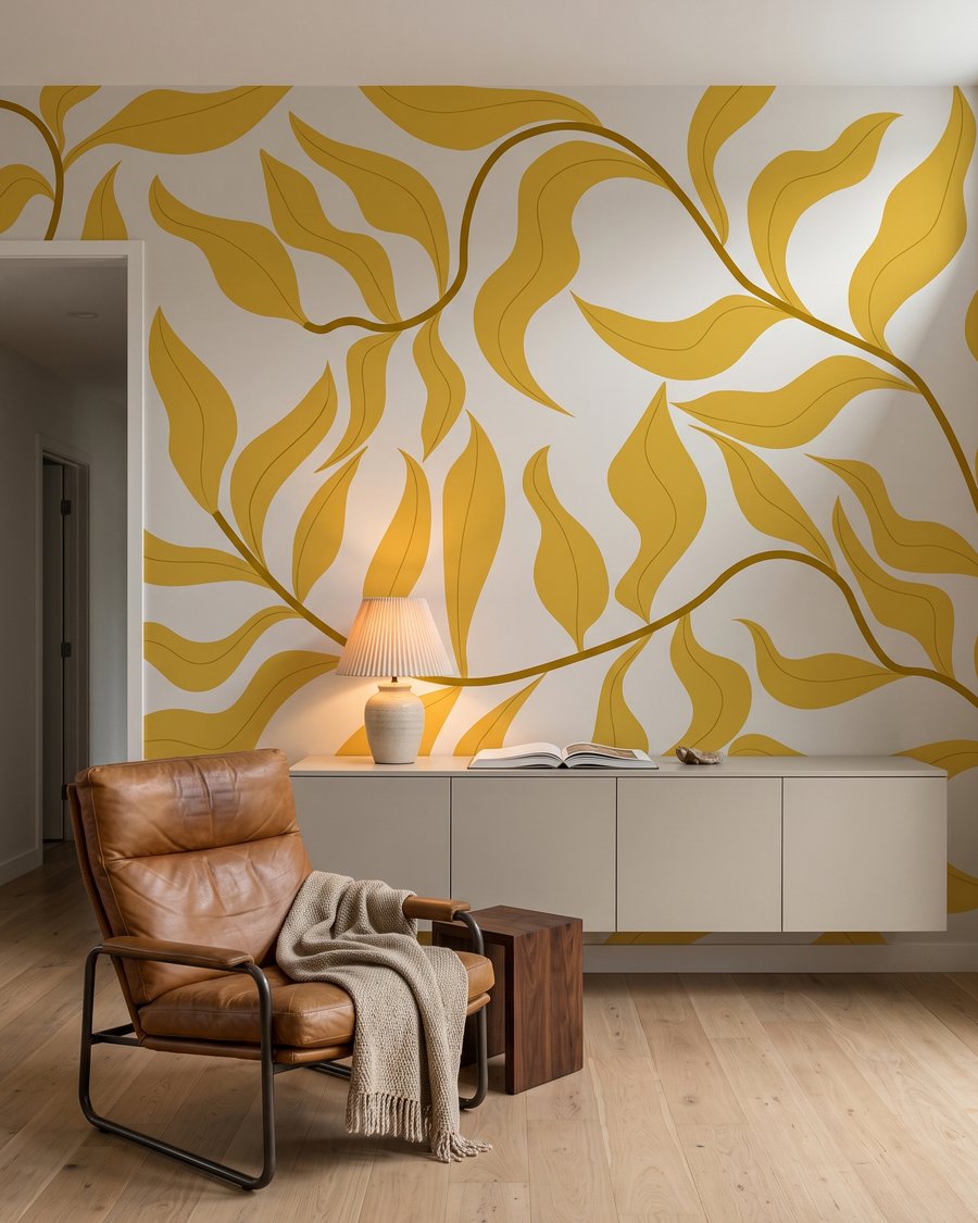 Leaves in Motion in an interior