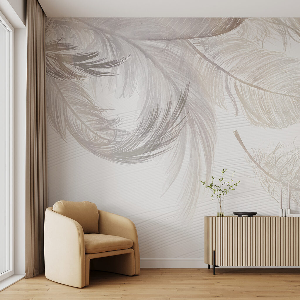 Feathers Overhead in an interior