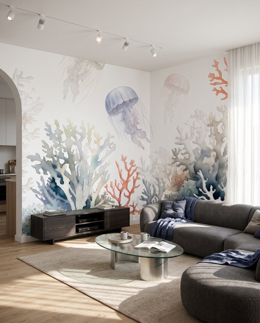 Jellyfish Garden in an interior