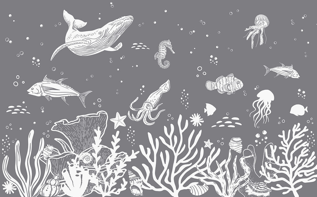 Ocean Life in Chalk — full design