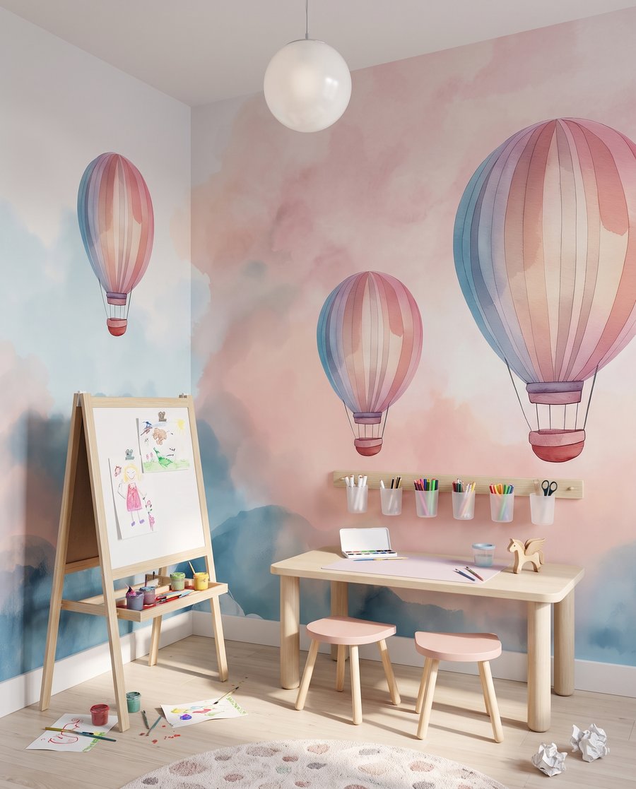 Floating Balloon Trio in an interior
