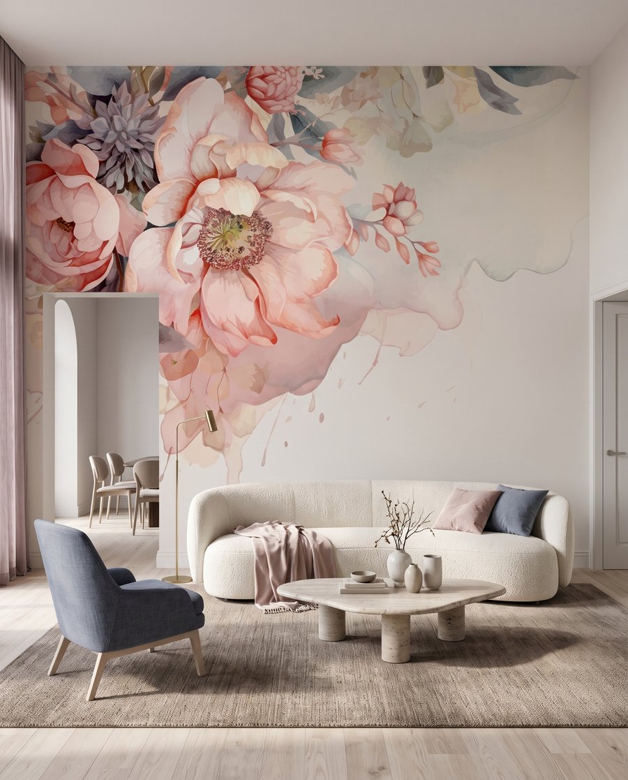 Watercolour Rose Arrangement — interior 4