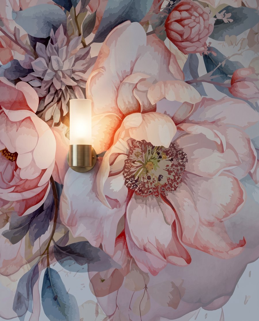 Watercolour Rose Arrangement — detail