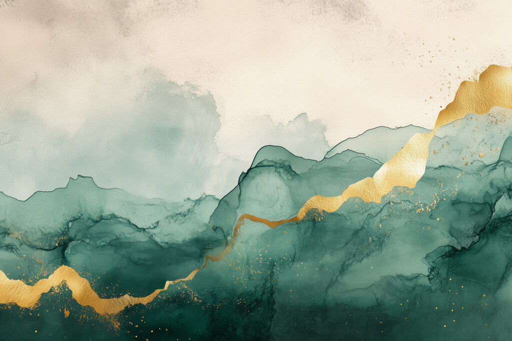Watercolour Mountain Flow — full design
