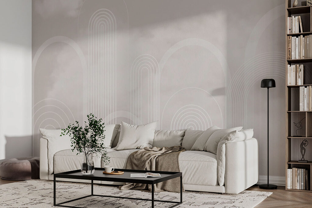 White arches among clouds — interior 1