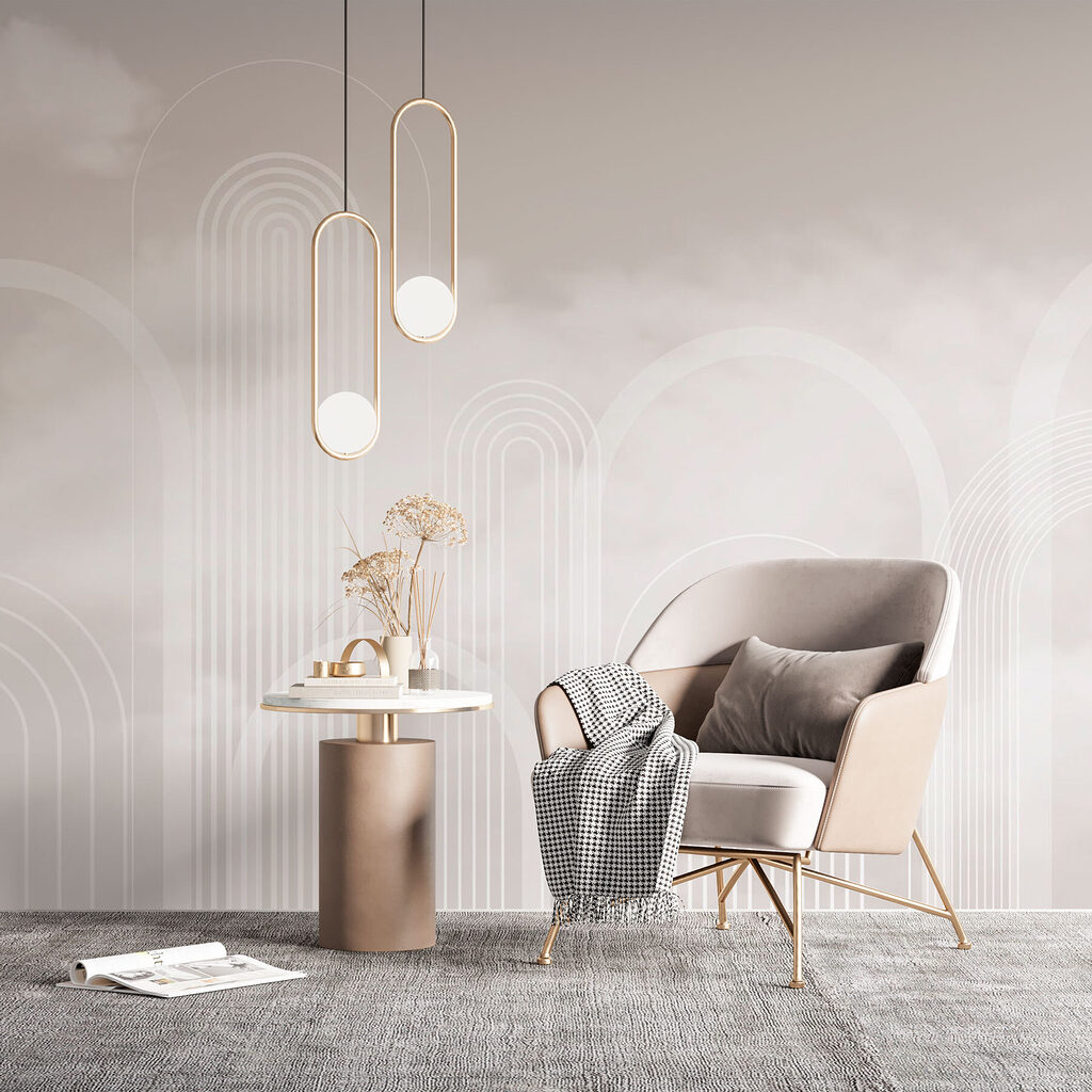 White arches among clouds — interior 2
