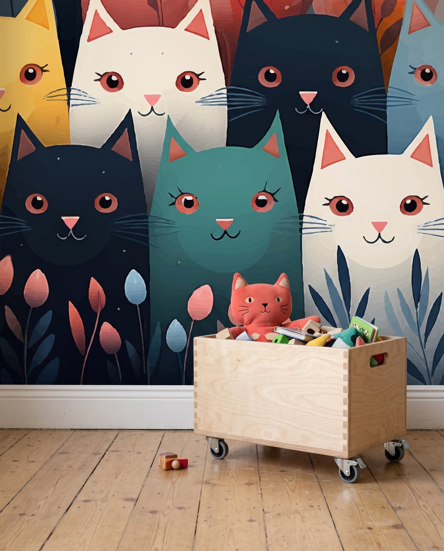 Colourful Cat Garden — detail