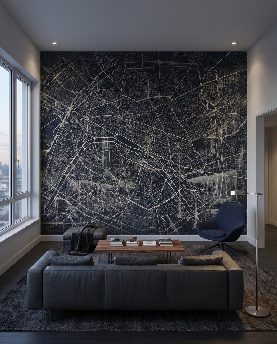 City Routes in Chalk in an interior